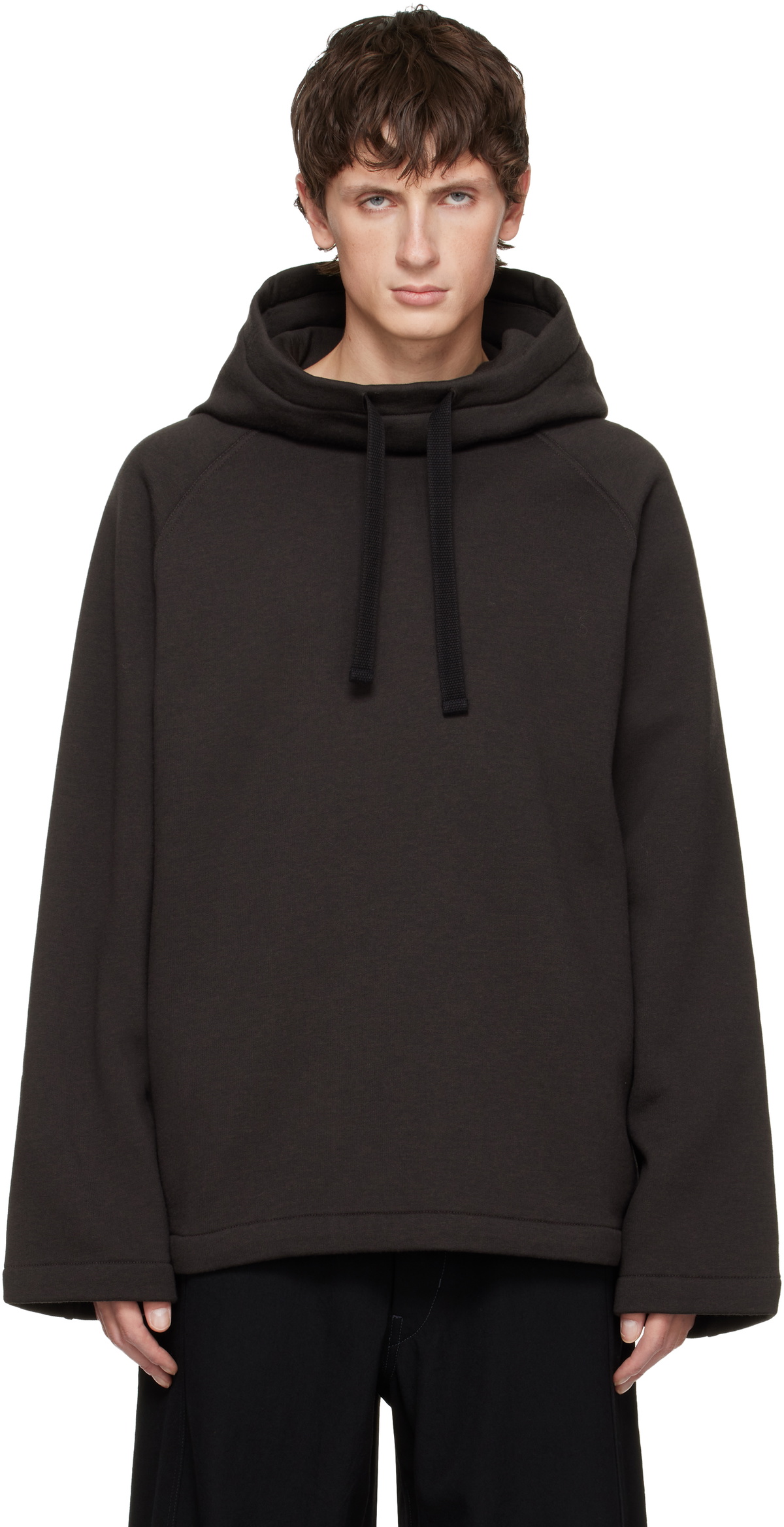 LEMAIRE Black 'Hooded Top' Hoodie
