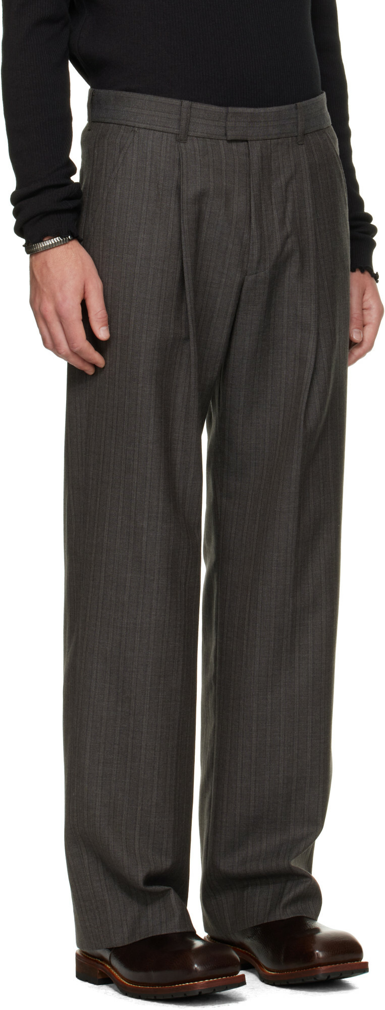 OUR LEGACY Gray Slack Trousers