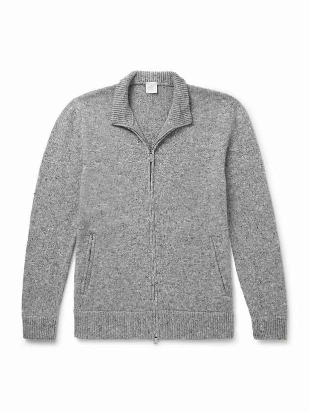 Photo: Eleventy - Wool-Blend Zip-Up Cardigan - Gray