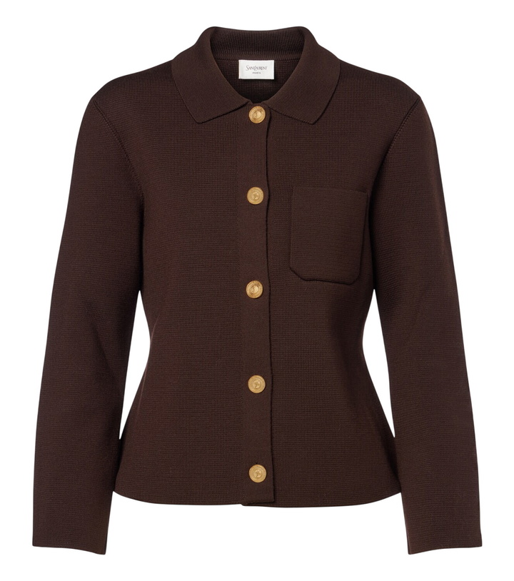 Photo: Saint Laurent Knitted wool cardigan