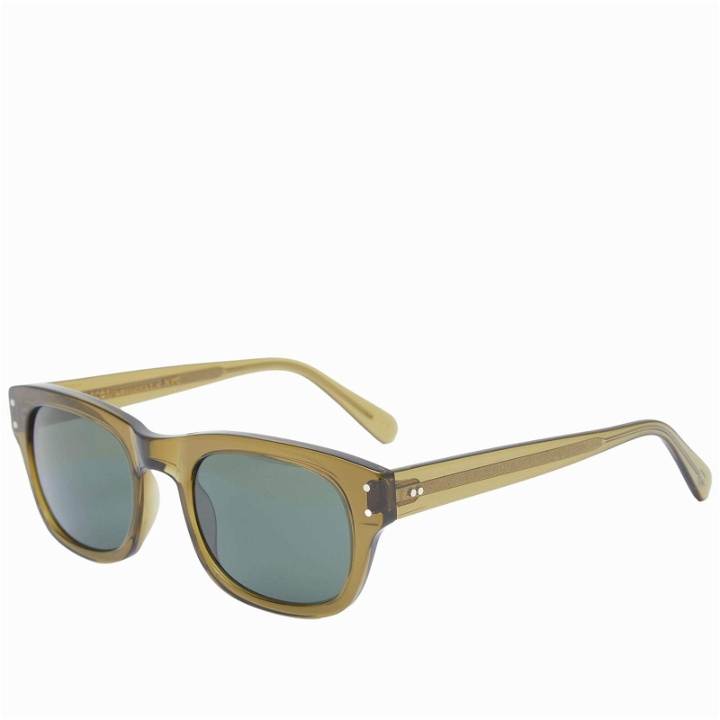 Photo: Moscot Nebb Sunglasses in Olive Green