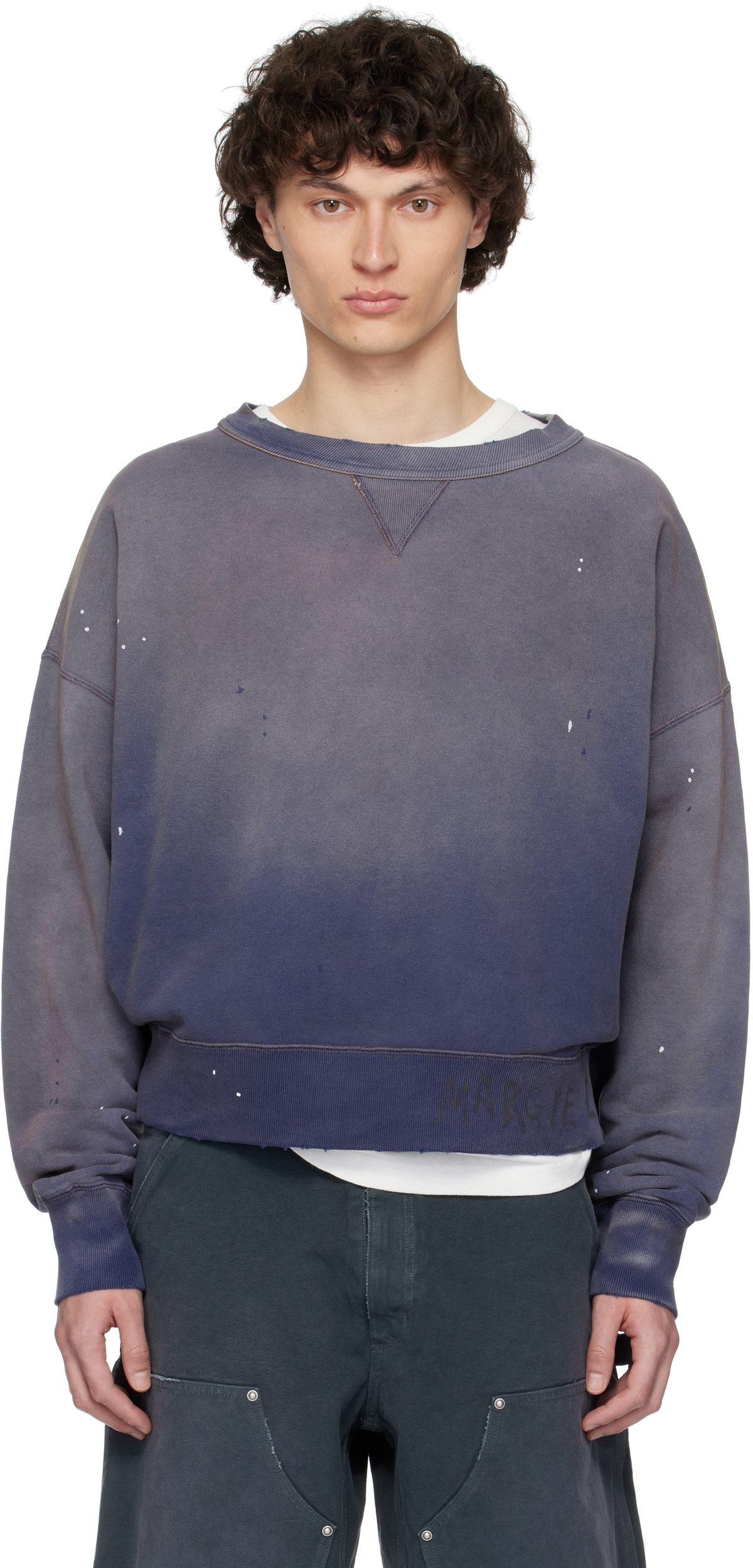 Maison Margiela Smile Print Crew Sweat Maison Margiela