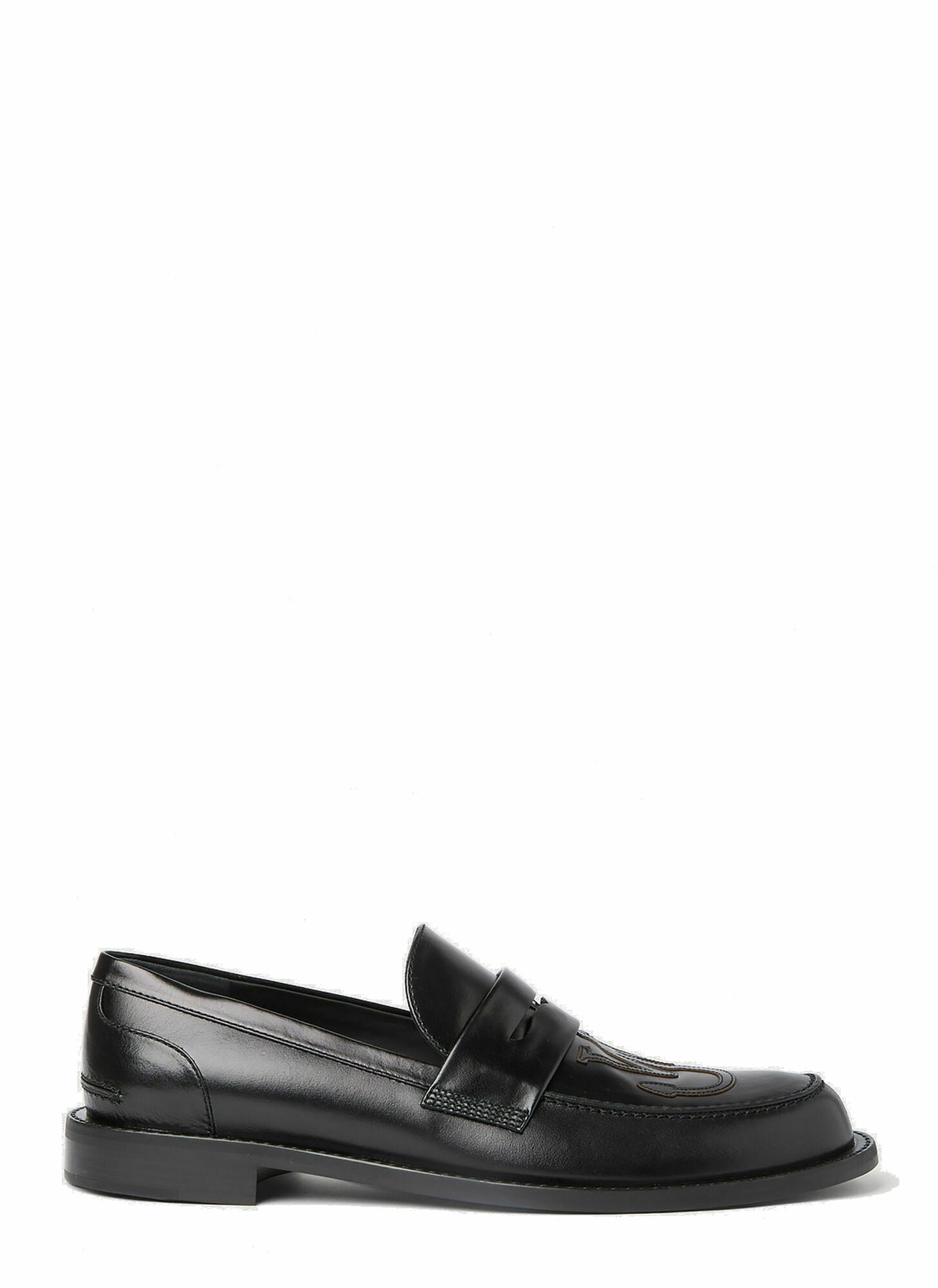 JW Anderson - Anchor Logo Loafers in Black JW Anderson
