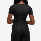 Good American Women's Scuba Crewneck Bodysuit in Black