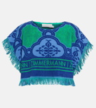 Zimmermann - Intarsia cotton terry crop top