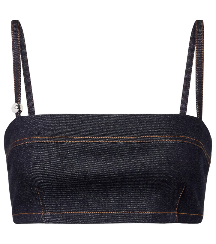 Photo: Jacquemus Bisou De-Nîmes denim bra top