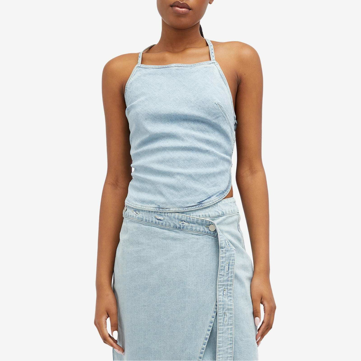 Holzweiler Women's April Apron Top in Light Blue
