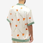 Nahmias Men's Poppy Short Sleeve Silk Shirt in Ivory