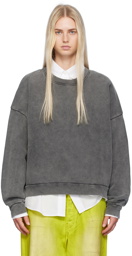 Acne Studios Black Garment-Dyed Sweatshirt