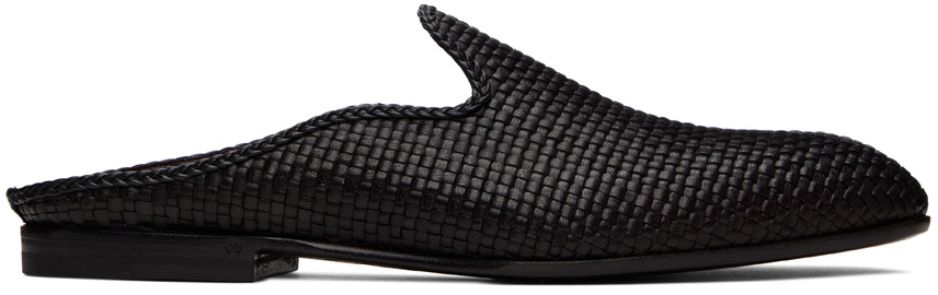 Lardini Black Woven Mules