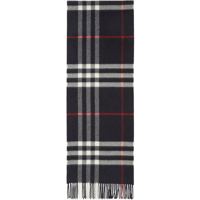 Burberry Navy Giant Check Scarf