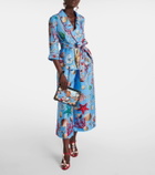 Dolce&Gabbana Capri printed silk beach cover-up