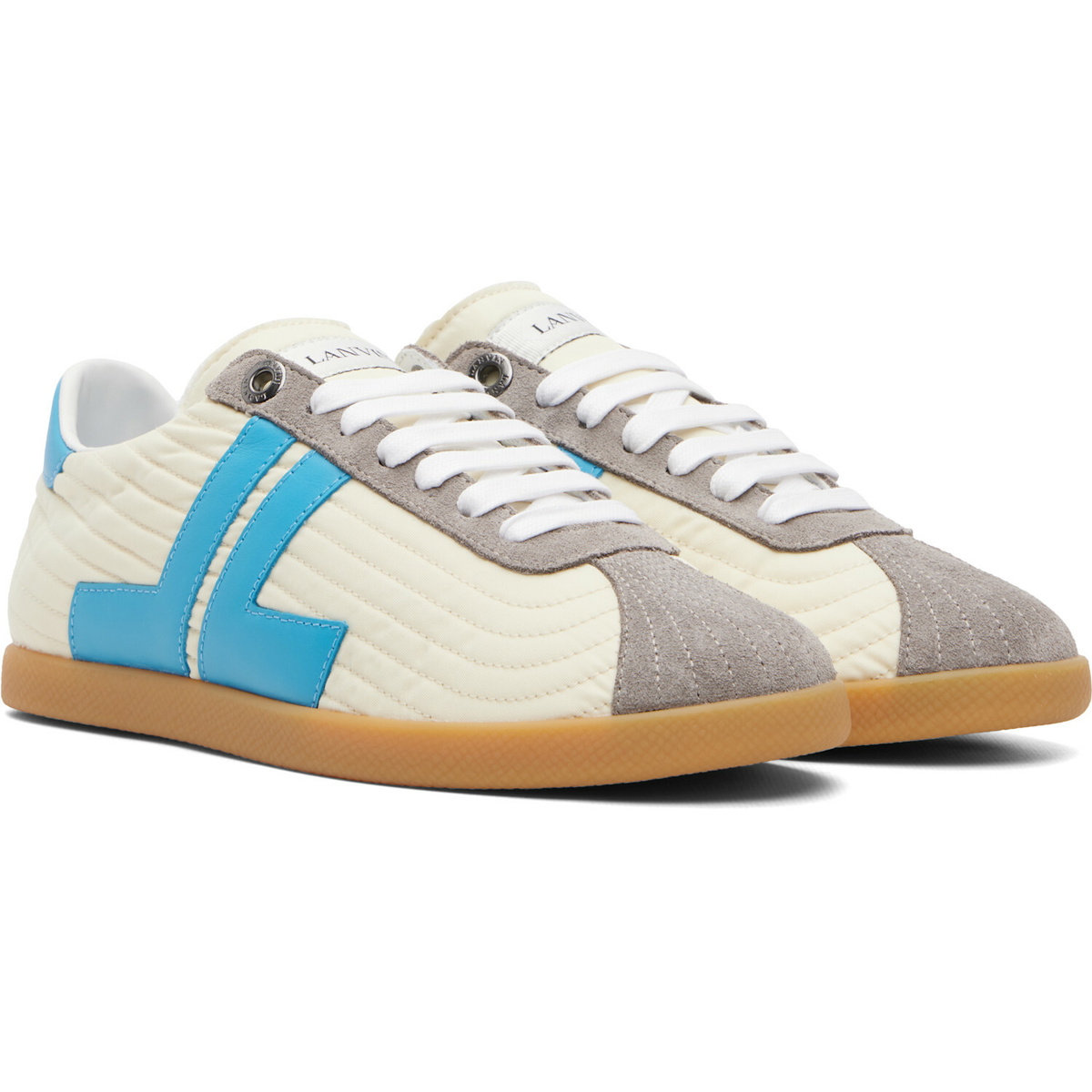 Lanvin Off-White & Blue Glen 2.0 Sneakers