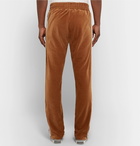 Palm Angels - Webbing-Trimmed Logo-Print Cotton-Blend Corduroy Sweatpants - Men - Tan