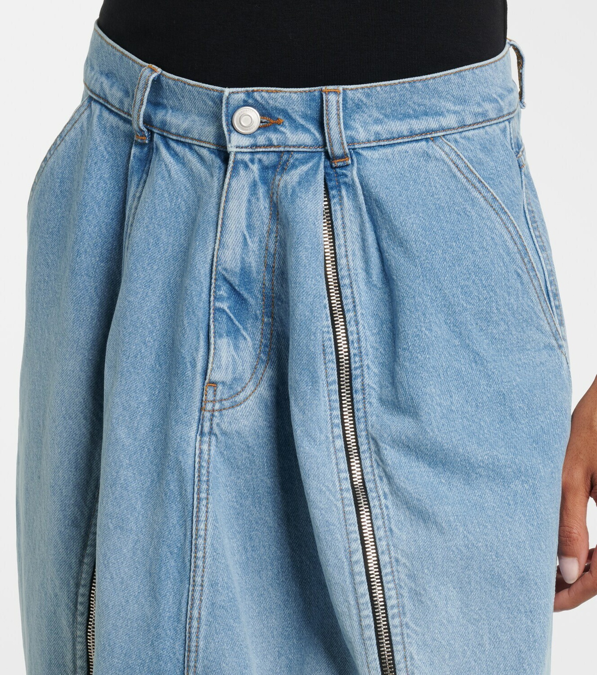 Coperni Front-slit balloon jeans