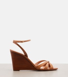 Aquazzura Tati leather wedge sandals