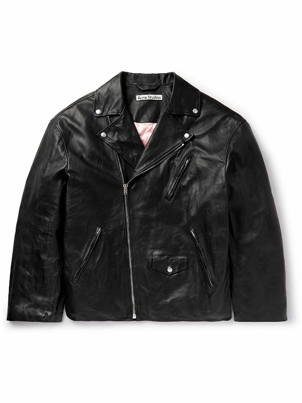 Photo: Acne Studios - Distressed Leather Jacket - Black