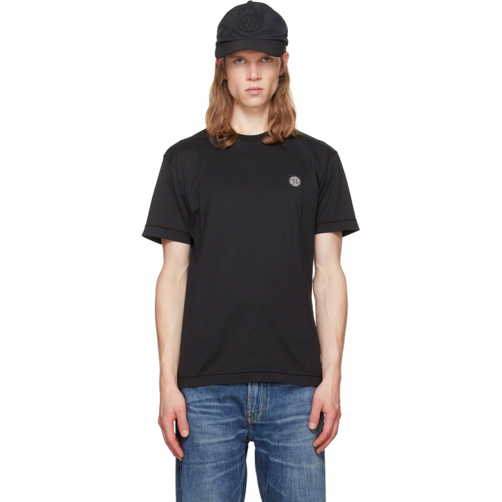 Photo: Stone Island Black 2100027 60/2 Cotton Jersey T-shirt