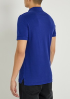 Tom Ford Logo-embroidered Piqué Polo Shirt Blue