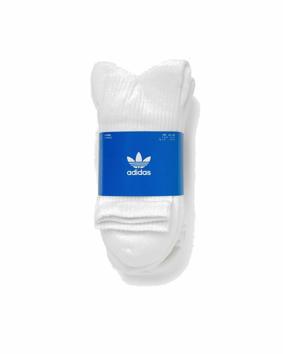 Photo: Adidas Tre Crw Sock 6 Pp White - Mens - Socks