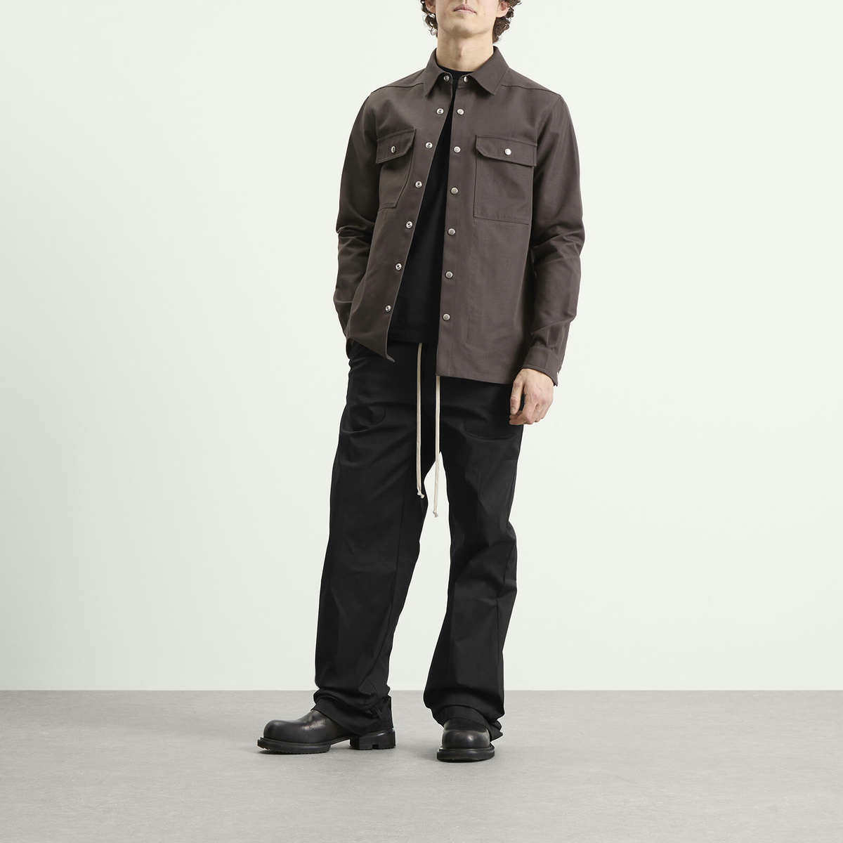 Rick Owens Men's Outershirt Jacket in Dark Dust Rick Owens