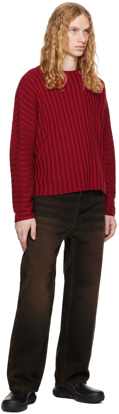 Eckhaus Latta Red Keyboard Sweater