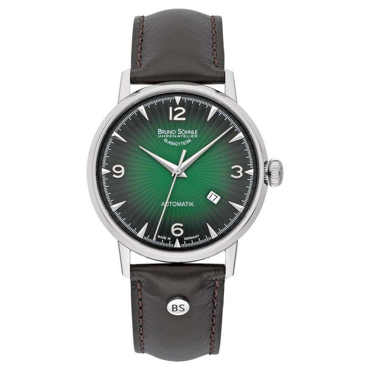 Photo: Bruno Sohnle Stuttgart Automatic Green Dial Mens Watch 17-12173-661