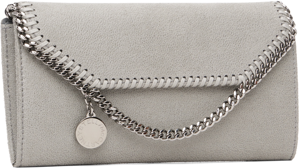 Stella McCartney Gray Falabella Wallet-On-Chain Crossbody Bag