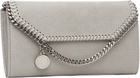 Stella McCartney Gray Falabella Wallet-On-Chain Crossbody Bag