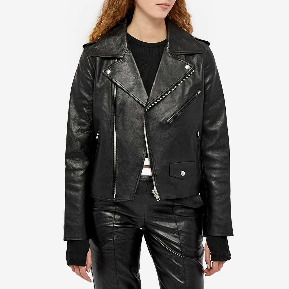 Helmut Lang Women's Leather Biker Jacket in Black Helmut Lang