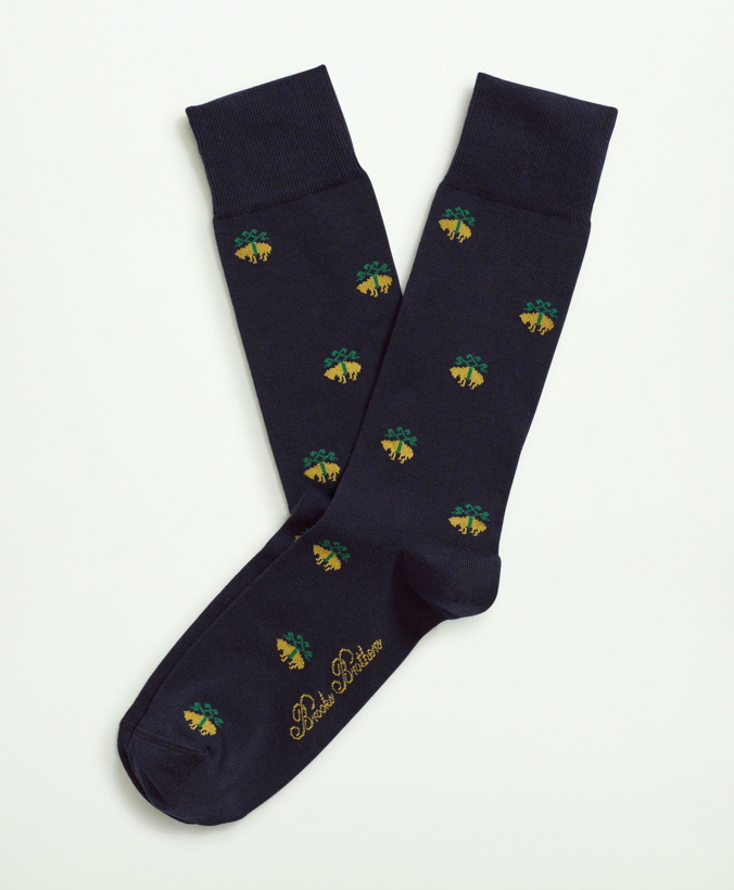 Photo: Brooks Brothers Men's Logo Crew Socks | Navy