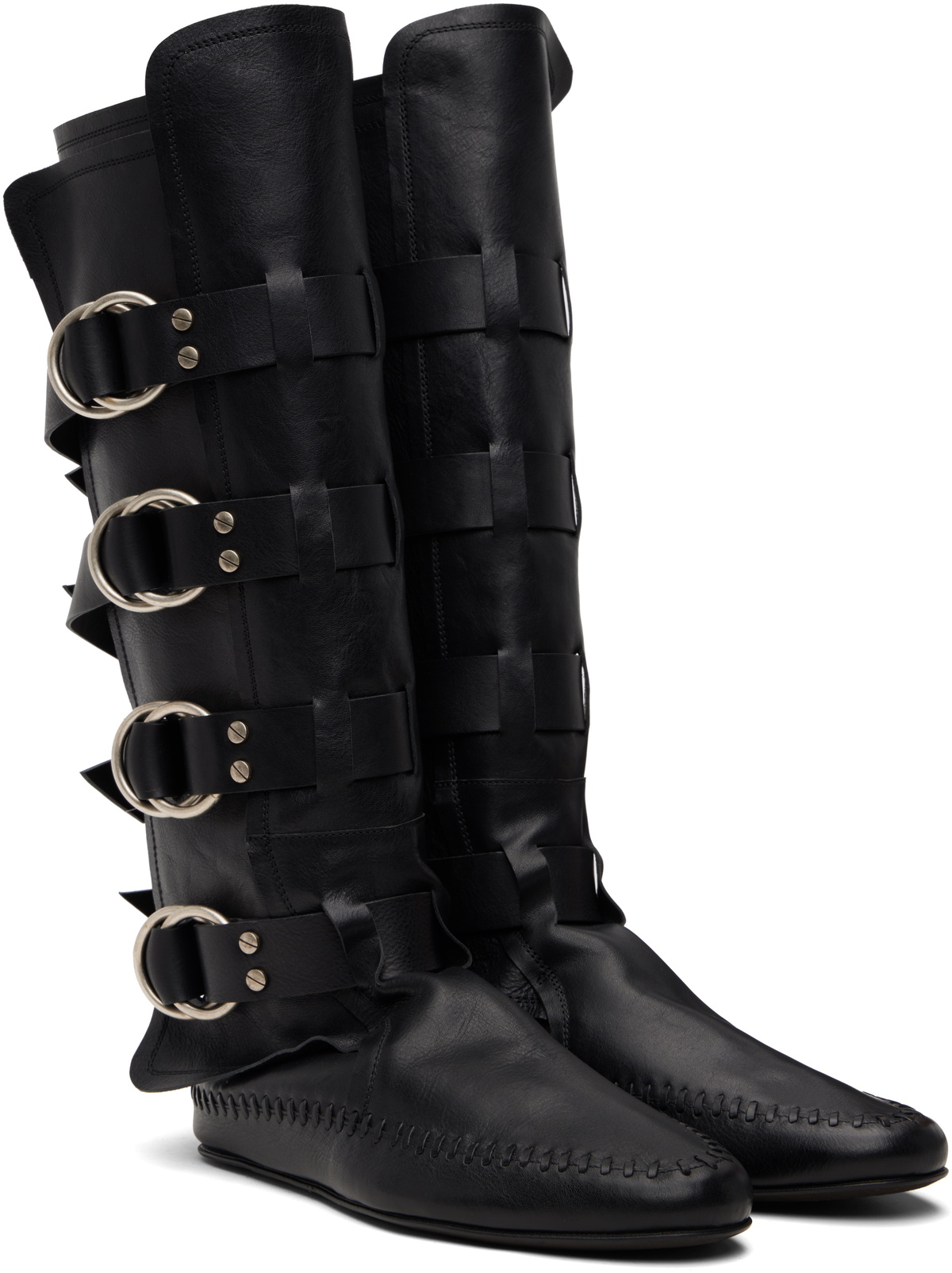 Ann Demeulemeester Black Siver Soft Boots