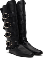 Ann Demeulemeester Black Siver Soft Boots