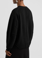 Helmut Lang Ribbed Wool-blend Jumper Black