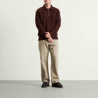 Norse Projects Men's Rasmus Relaxed Brushed Polo in Mahogany