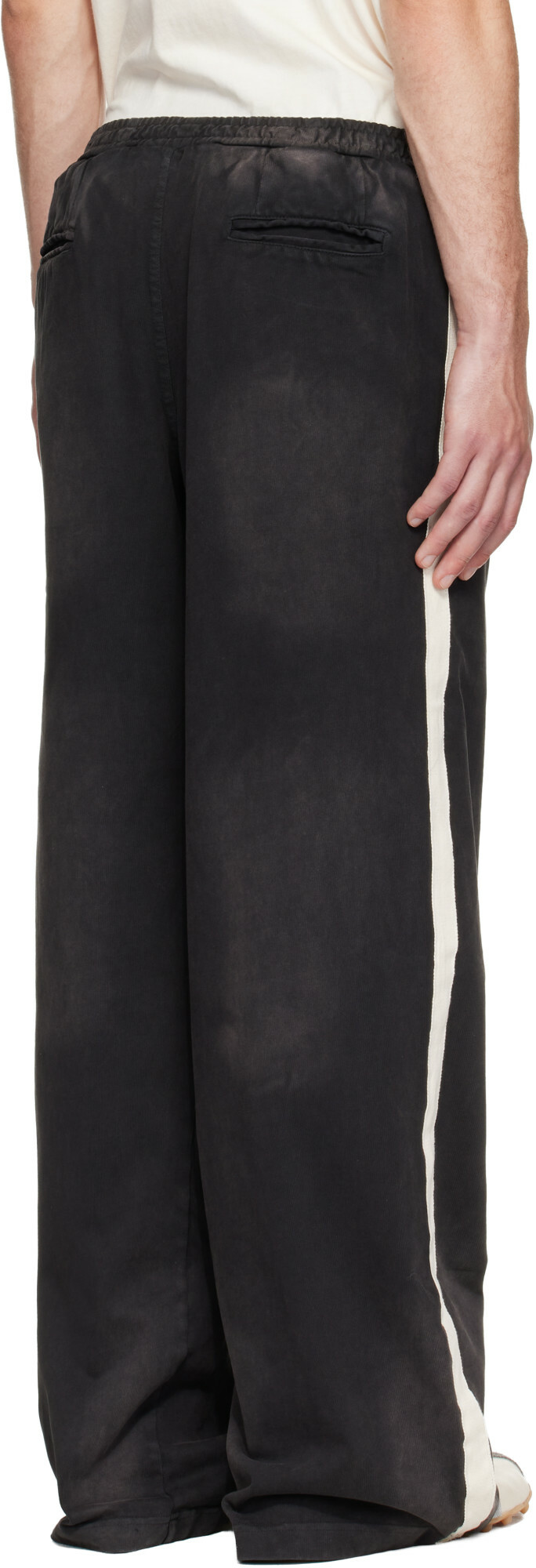 424 Black Striped Sweatpants