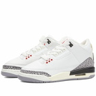 Air Jordan Men's 3 Retro GS Sneakers in Summit White/Fire Red