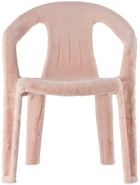 Botter Pink Faux-Fur Upcycled Monobloc Chair