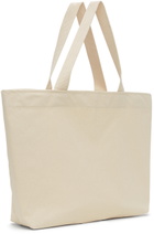 Cowgirl Blue Co SSENSE Exclusive Off-White & Blue Canvas Logo Tote