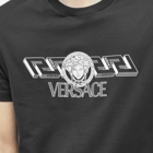 Versace Men's Greek Band Logo T-Shirt in Black/White