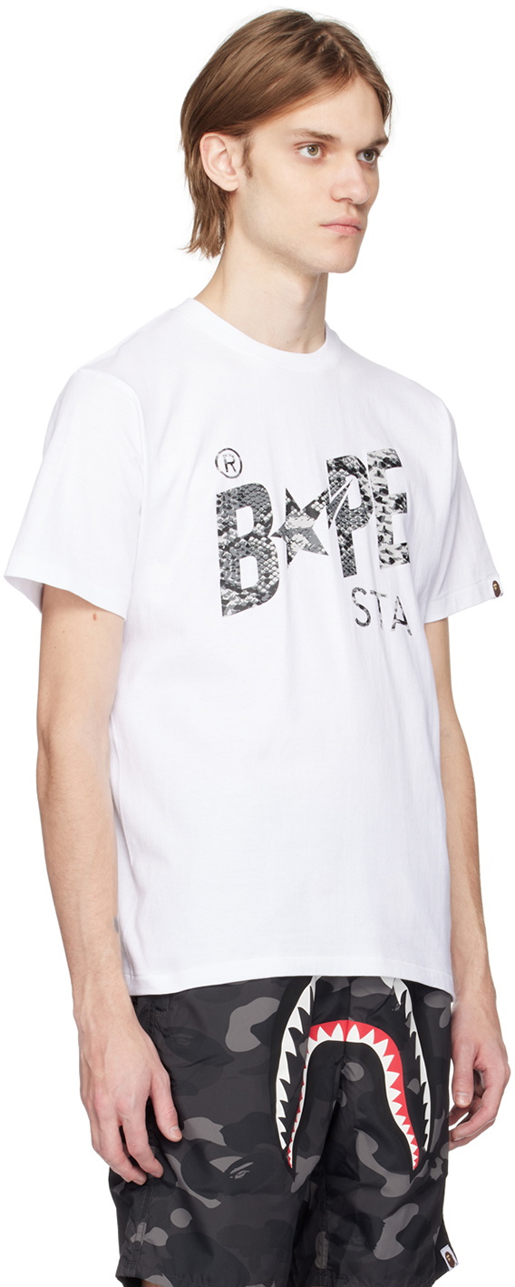 Bape Snaketop BAPE White Snake STA T-Shirt A Bathing Ape