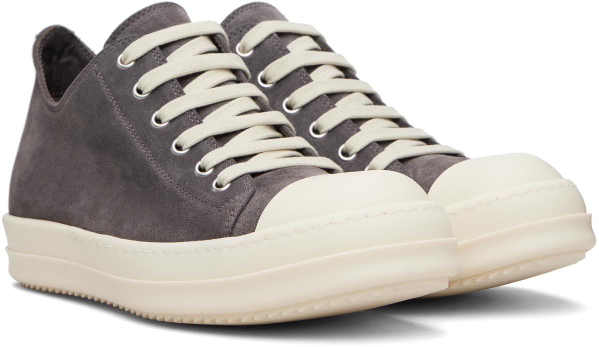Rick Owens Gray Temple Low Sneakers