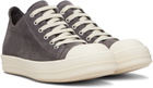 Rick Owens Gray Temple Low Sneakers