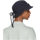 Jacquemus Navy Wool Le Bob Bucket Hat