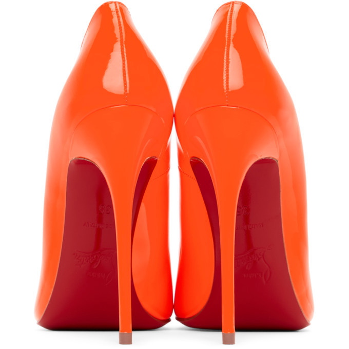 Christian Louboutin Red Bottom Orange Studded Pig aloe Heels Size EU 37.5