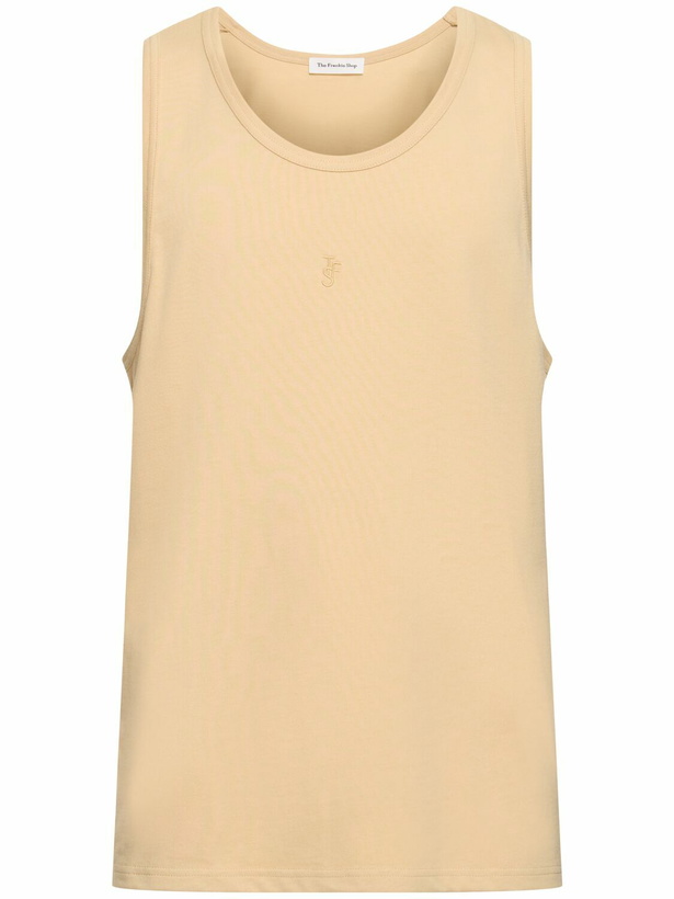 Photo: THE FRANKIE SHOP Logo Embroidery Cotton Rib Tank Top