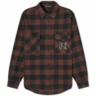 Palm Angels Men's Monogram Overshirt in Brown