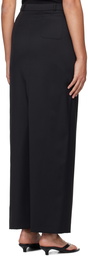 Olēnich Black Fitted Maxi Skirt