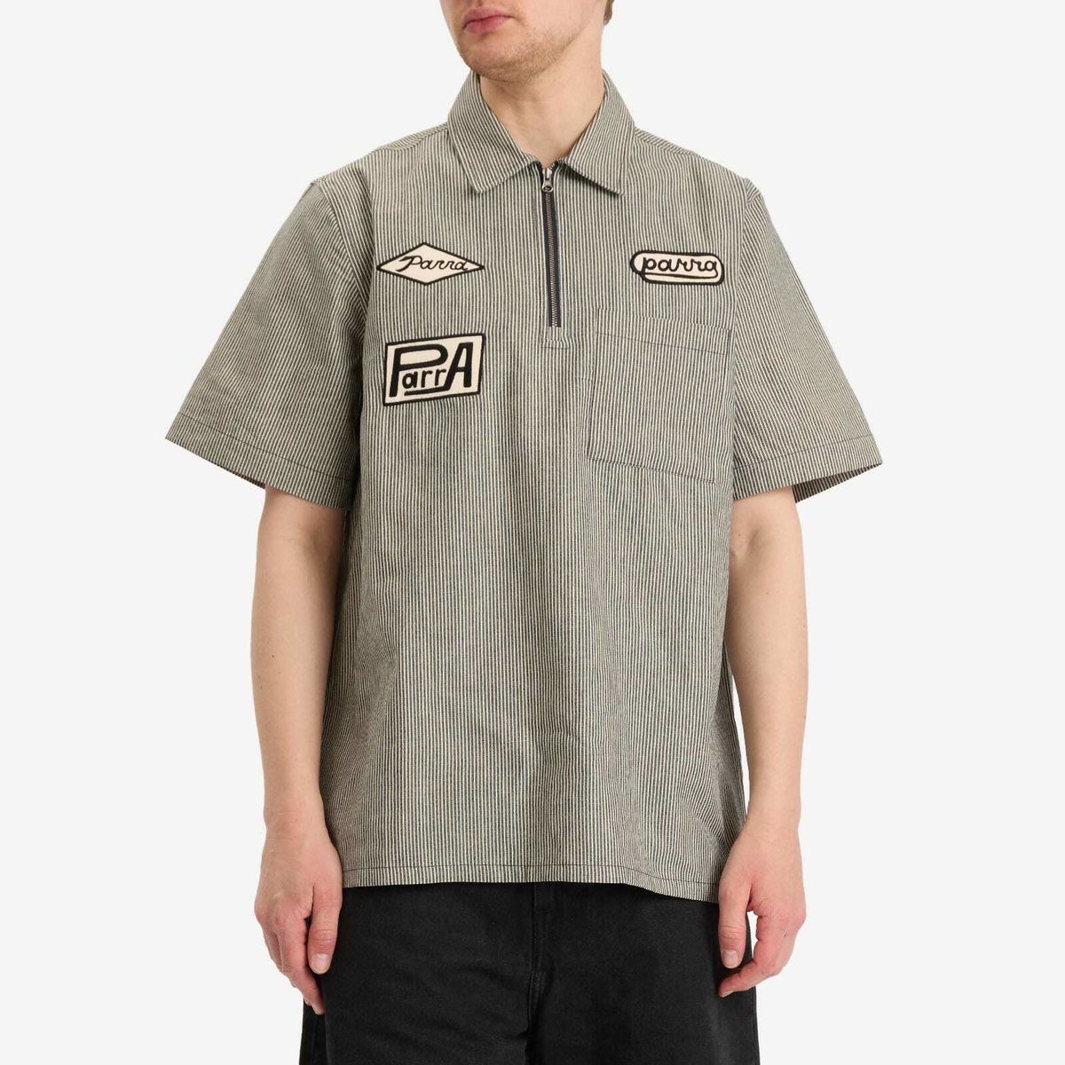 By Parra Men's Work Later Short Sleeve Shirt in Blue