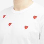 Comme des Garçons Play Men's Many Heart T-Shirt in White